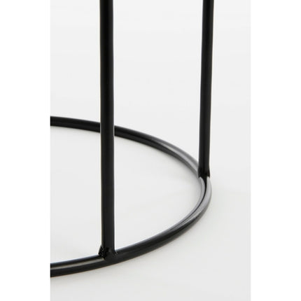 Favani Bloempot op Standaard - Set van 3 - H80 x Ø28 cm - Metaal - Zwart