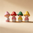 Toads - Decoratieve miniatuur paddenstoel poppetjes - 4 stuks - ↑ 3,5 cm