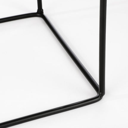 Porte Bloempot op Standaard - L26 x B26 x H55 cm - Metaal - Zwart