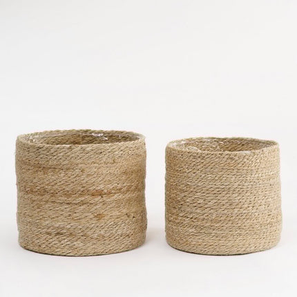 Atlantic Mand voor Planten - Set van 2 - H26 x Ø30 cm - Crème