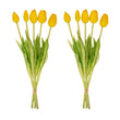 Tulpenboeket - Meerdere kleuren - 'Real Touch' Kunsttulpen - 10 stelen- 43 cm