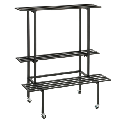 Greenrax Plantenstandaard - L90 x B44 x H102 cm - Metaal - Zwart