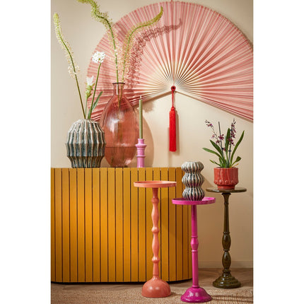Duco Bijzettafel - H66 x Ø25 cm - FSC 100% - Gerecycled Aluminium - Oranje