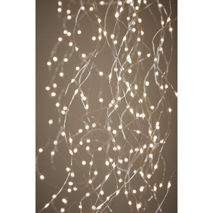 Kroonluchter Kwal met Warm Witte LED Verlichting - L100 x Ø27 cm - Zilver