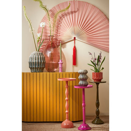 Duco Bijzettafel - H58 x Ø25 cm - Gerecycled Aluminium - Roze