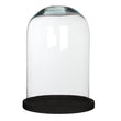 Hella Glazen Stolp - H30 x Ø21 cm - Transparant, Zwart