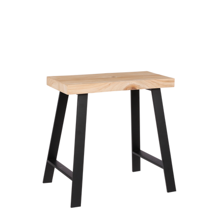 Plano Kruk - L46 x B32 x H46 cm - Vurenhout - Lichtbruin