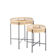 Leandro Bijzettafel - Set van 2 - H53 x Ø45 cm - Zwart