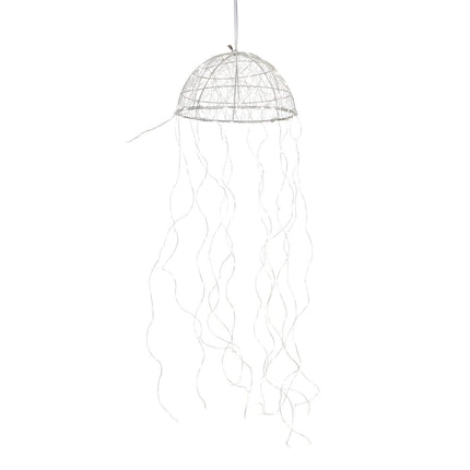 Kroonluchter Kwal met Warm Witte LED Verlichting - L100 x Ø27 cm - Zilver