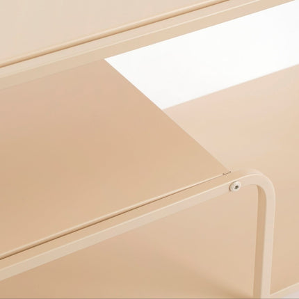 Jules Salontafel - L110 x B38 x H50 cm - Metaal - Lichtbruin