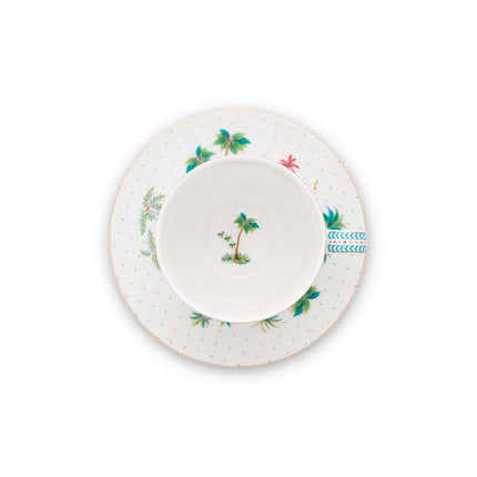 Set/2 Kop & Schotel Jolie Dots Goud 280ml