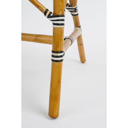 Mandox Bank voor Buiten - L98 x B60 x H93 cm - Rotan - Zwart, Wit