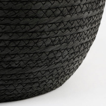 Jorck Mand voor Planten - H24 x Ø26 cm - Papier - Zwart