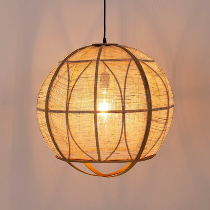 Pella Hanglamp - H44 x Ø45 cm - Linnen - Beige
