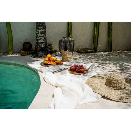 Het linnen tafelkleed - Wit - 150x150