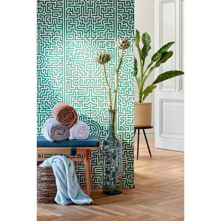 Rioja Fles Vaas - H100 x Ø21 cm - Gerecycled Glas - Lichtblauw