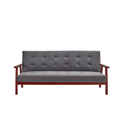 Scandinavische fluwelen donkergrijze slaapbank