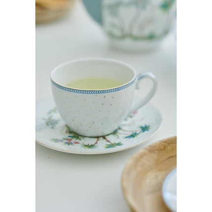 Set/2 Kop & Schotel Jolie Dots Goud 280ml