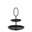 Rama Etagère 2-Laags - H36 x Ø28 cm - Metaal - Zwart