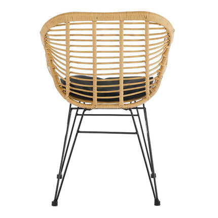 Set van 2 fauteuils in rotan look, naturel