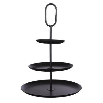 Rama Etagère 3-Laags - H55 x Ø38 cm - Metaal - Zwart