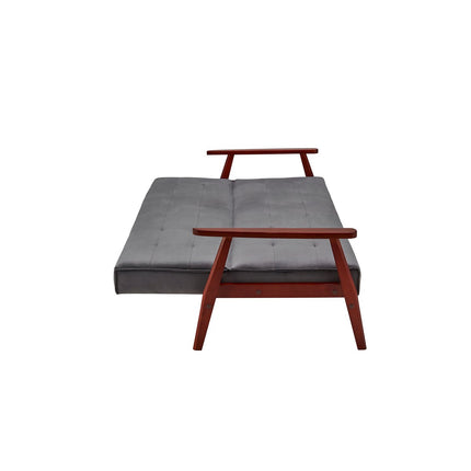 Scandinavische fluwelen donkergrijze slaapbank