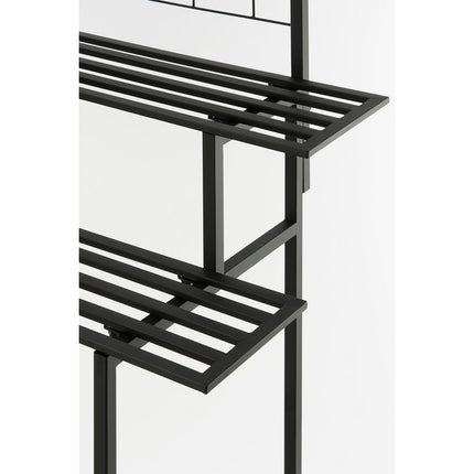 Greenrax Plantenstandaard - L90 x B44 x H190 cm - Metaal - Zwart