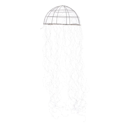 Kroonluchter Kwal met Klassiek Witte LED Verlichting - H150 x Ø45 cm - Zilver