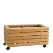 Glenwood Plantenbak Rechthoek op Wielen voor Buiten - L60 x B35 x H30 cm - Acaciahout - Bruin
