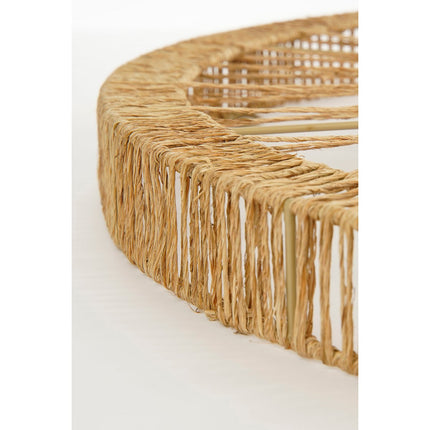Ludy Wandspiegel - H5 x Ø60 cm - Jute - Lichtbruin