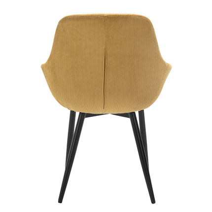 Set van 2 corduroy fauteuils, goud