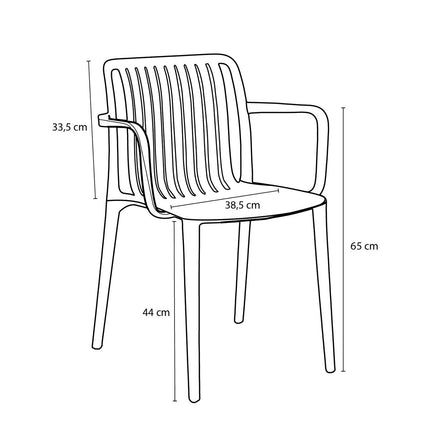 Paloma Tuinstoel - L53 x B53 x H78 cm - Polypropyleen - Groen