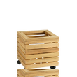 Glenwood Plantenbak Vierkant op Wielen voor Buiten - L35 x B35 x H35 cm - Acaciahout - Bruin