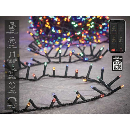 Luca Smart Lighting Snake Kerstboomverlichting met 1500 LED Lampjes – L3000 cm – Multikleur