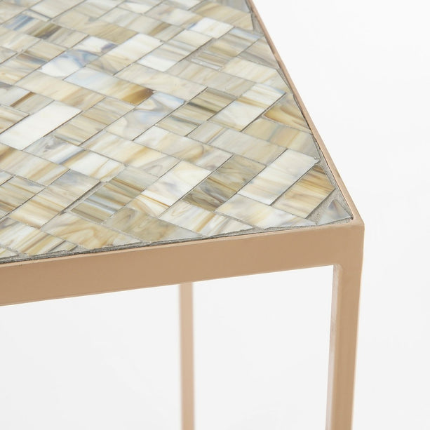 Bijzettafel voor Buiten - Set van 2 - L38 x B38 x H48 cm - Metaal - Grijs