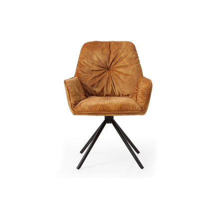 Fauteuil met 360° draaifunctie, goud