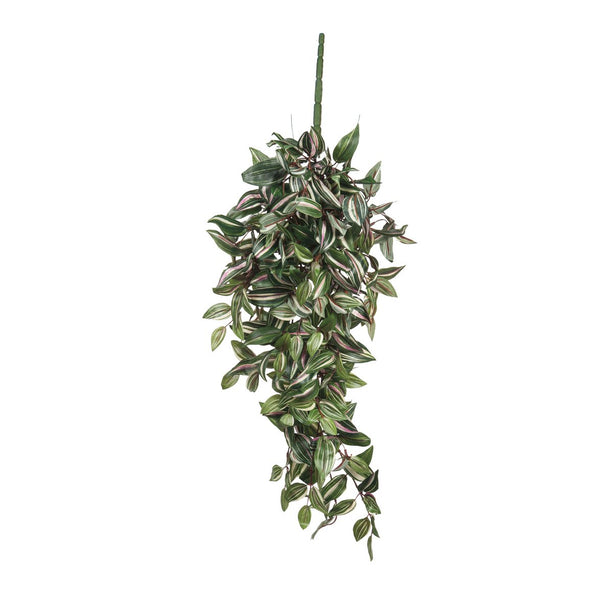 Tradescantia Kunst Hangplant - L15 x B30 x H80 cm - Groen