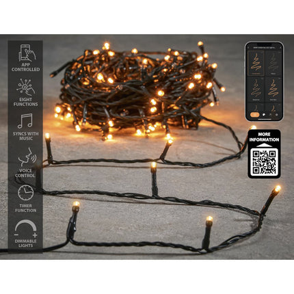 Luca Smart Lighting Kerstboomverlichting met 200 LED Lampjes – L2000 cm – Warm Wit