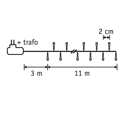 Luca Smart Lighting Snake Kerstboomverlichting met 550 LED Lampjes – L1100 cm – Multikleur