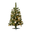 Joy Kunstkerstboom met 26 Ornamenten en LED Verlichting - H90 x Ø50 cm - Groen, Goud