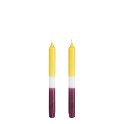 Dip-dye Dinerkaars - Set van 2 - H25 cm - Geel