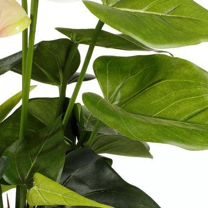 Anthurium Kunstplant in Bloempot Stan - H40 x Ø30 cm - Lichtroze