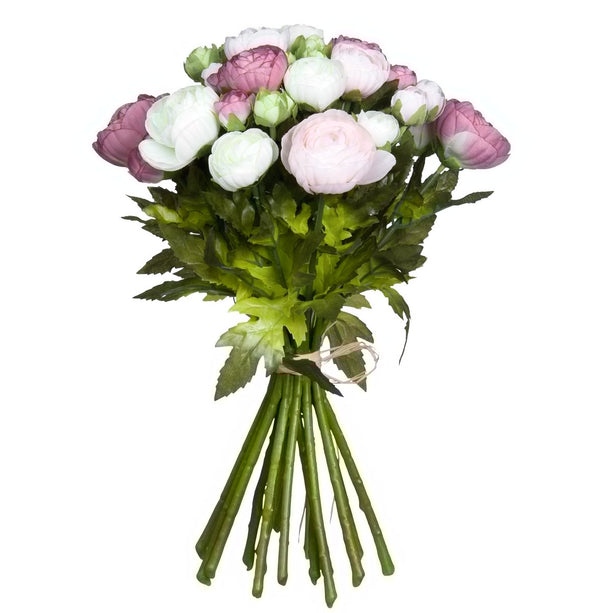 Ranonkels Kunstbloemen Boeket - H35 x Ø26 cm - Roze