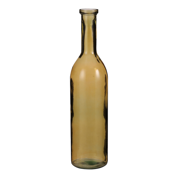 Rioja Fles Vaas - H75 x Ø18 cm - Gerecycled Glas - Oker