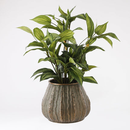 Hosta Kunstplant in Bloempot Stan - H65 x Ø40 cm - Groen