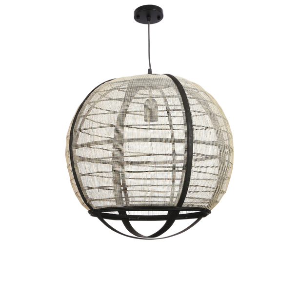 Pella Hanglamp - H44 x Ø45 cm - Linnen - Off White