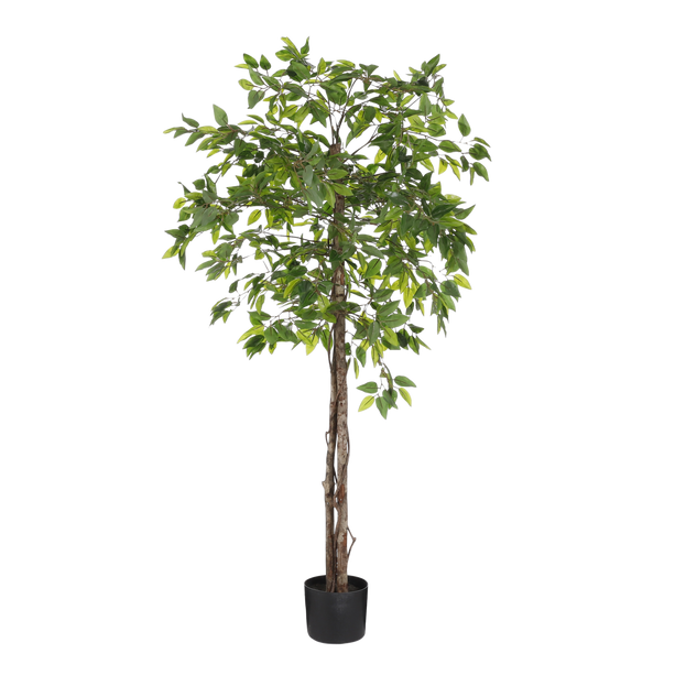 Ficus Kunstplant in Bloempot - H150 x Ø50 cm - Groen