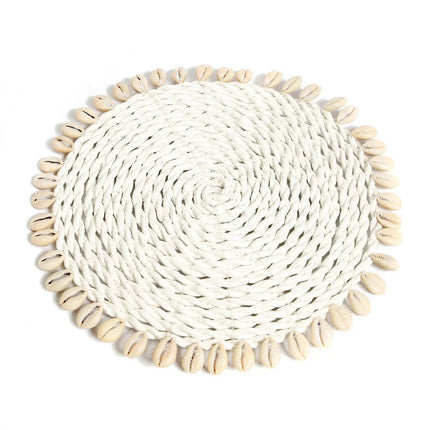 De Seagrass Shell Pan Coaster - Wit