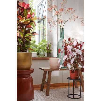 Stage Bijzettafel - H45 x Ø35 cm - Cement - Oranje