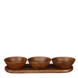 Tomar Schaaltjes en Dienblad - 200 ml - 100% FSC Mangohout - Donkerbruin